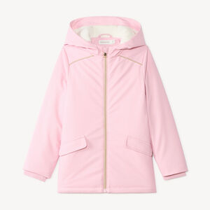 Waterafstotende unisex parka met capuchon en rits. 