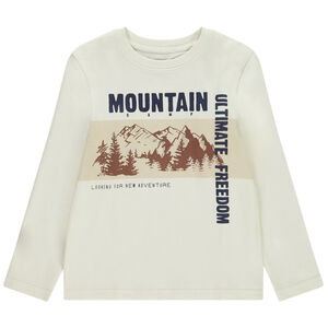 T-shirt manches longues print montagnes pour garçon 