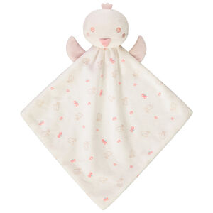 Doudou mouchoir oiseau en velours pour bébé fille 