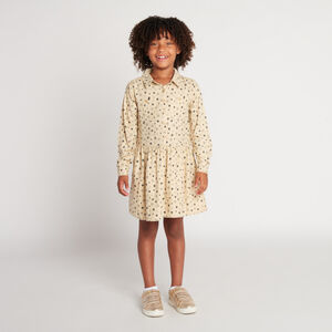 Robe manches longues imprimé étoiles pour fille  