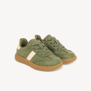 Lage sneakers voor jongens met suède-effect, veters en rits. 