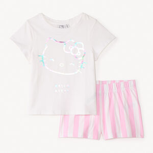 Set van 2 stuks pyjama t-shirt + short Hello Kitty voor meisjes 