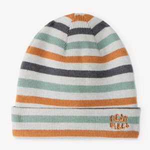 Mutsje voor jongens met multikleuren stripes 