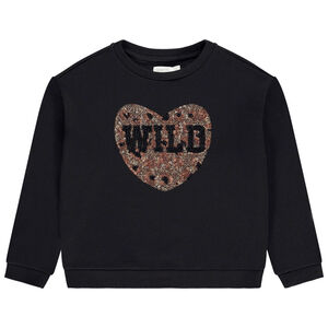 Sweatshirt met pailletten hart voor meisjes 