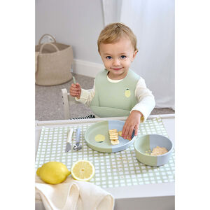 Bavoir Silicone poche Happy Fruits Citron 