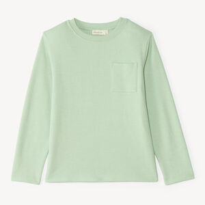 T-shirt met lange mouwen voor jongens, effen kleur 