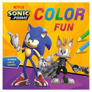 NL/ FR Kleurboek Color Fun Sonic Prime +4J / Livre de coloriage Color Fun Sonic Prime +4A 