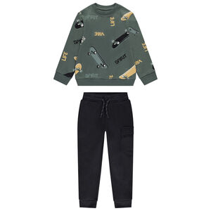 Joggingbroek met skateboardprint voor jongens 