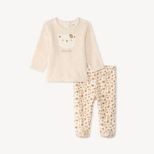 Pyjama 2-delig voor meisjes met borduursel van een teddybeer 
