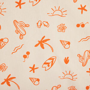 Strandtas met fantasieprint van 51% gerecycleerd katoen 