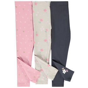 Set van 3 leggings in jersey meisjes 