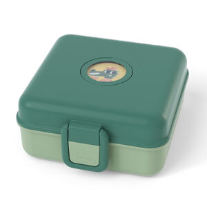 Personaliseerbare lunchbox 850ml Snacky met bestek Forest Groen 