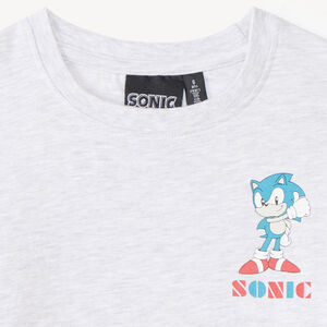 T-shirt voor jongens met lange mouwen en Sonic-print 