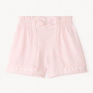 Short en toile avec galon à pompons pour fille 