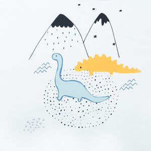 Parure de lit avec housse de couette et taie d'oreiller Mes amis les dinos 