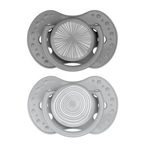 Sucette Dynamic Silicone 0-3m Light Grey/Dark Grey 