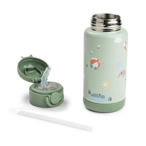 Drinkfles isothermish met rietje 340ml Playground Groen 
