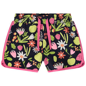 Short in jersey met fantasieprint voor meisjes 