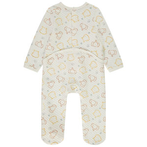 Dors-bien imprimé animaux pour bébé garçon avec ouvertures différentes selon l'âge 