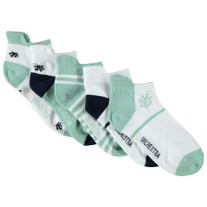 Lot de 5 paires de chaussettes courtes à languettes pour garçon 