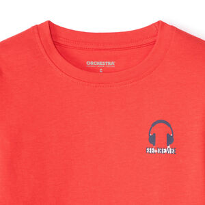 Set van 3 lange mouwen T-shirts met muziekkoptelefoonprint voor jongens 