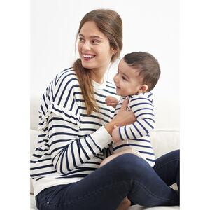Sweat de grossesse à rayures en jersey  
