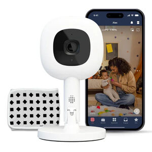 Babyfoon video Pro + Ademhalingssysteem + Flexibele camerasteun Wit 