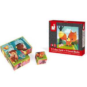 Puzzle Kubkid Animaux de la forêt - 9 cubes  