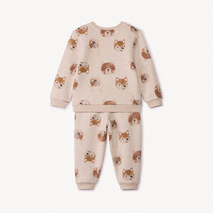 Sweatshirt- en joggingset met beertjesprint voor babyjongens 