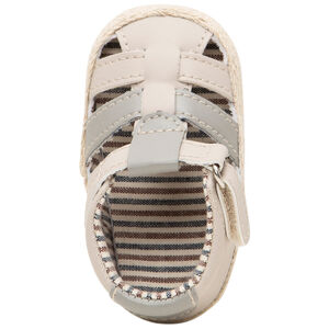 Sandales souples à doublure rayée et semelle effet paille 