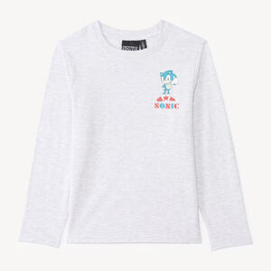 T-shirt voor jongens met lange mouwen en Sonic-print 