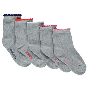 Lot de 5 paires de chaussettes unies 