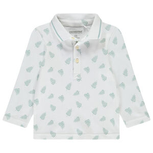 Poloshirt met lange mouwen en bladeren voor jongen 