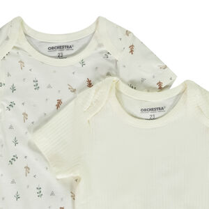 Lot de 5 bodies manches courtes fantaisie pour bébé 