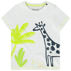 T-shirt manches courtes print girafe et palmiers pour bébé garçon , Orchestra
