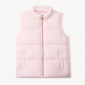 Doudoune sans manches en toile mate pour fille 