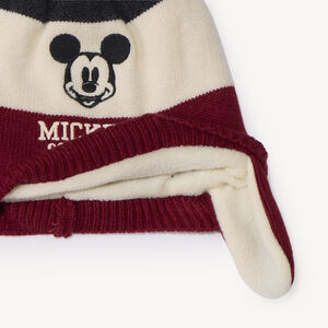 Set van 3 gebreide stukken Mickey Disney voor babyjongens met effen micropolaire voering in écru kleur 