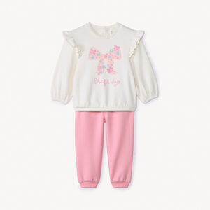 Jogging set in scuba voor meisjesbaby 