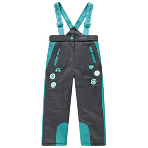 Pantalon de ski imperméable à poches zippées et badges SmileyWorld 