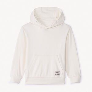 Sweat molleton uni à capuche pour garçon 