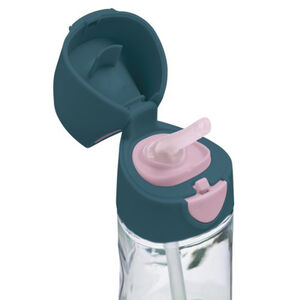 Gourde Tritan avec paille silicone pou renfants 450ml Indigo Rose 