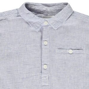 Chemise manches courtes en toile uni pour garçon  