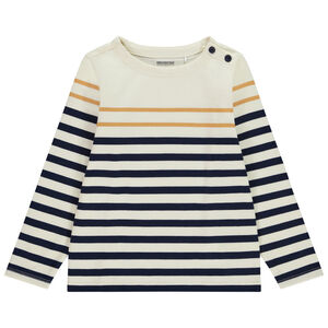 Gestreepte knooptrui in dikke jersey voor jongens 