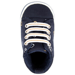 Baskets montantes à lacets élastiques pour bébé fille 