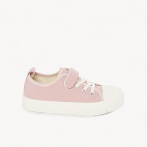 Lage sneakers van stof met klittenband en elastische veters voor meisjes 
