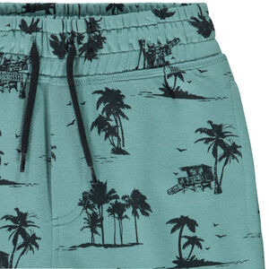 Bermuda in fleece met print voor jongens 