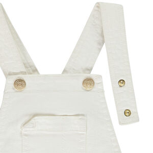 Korte jeanssalopette met riem voor meisjes 