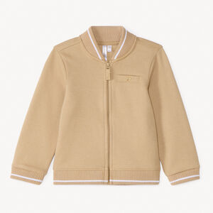 Gilet col teddy en piqué pour bébé garçon 