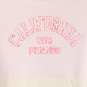Katoenen hoodie met colorblock-effect meisjes 