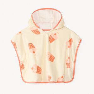 Capuchon de bain met cupcakesprint voor meisjes 